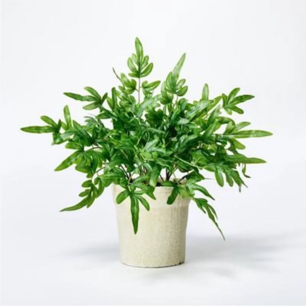 Artificial Ribbon Fern Leaf in Pot - Threshold designed with Studio McGee